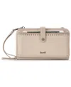 The Sak Iris Leather Smartphone Convertible Crossbody Wallet In Sand