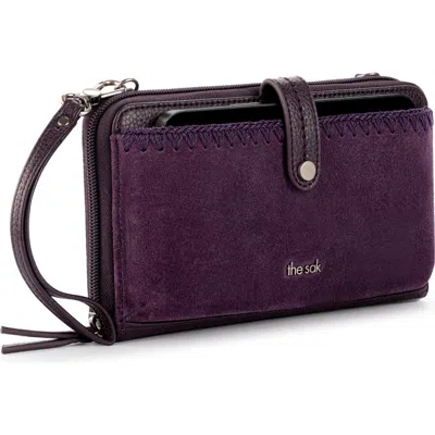 The Sak Iris Smartphone Crossbody In Aubergine Suede