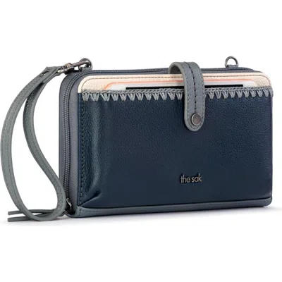 The Sak Iris Smartphone Crossbody In Dusty Blue Block