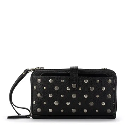 The Sak Iris Smartphone Wallet In Black Silver Stud