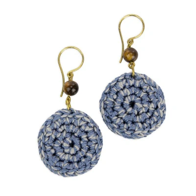 The Sak Jasper Disc Earrings In Gold