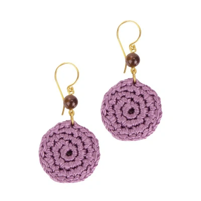 The Sak Jasper Disc Earrings In Purple