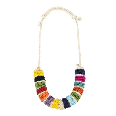 The Sak Jasper Disc Necklace In Multi