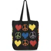 The Sak Lanie Market Tote Bag In Black Peace And Love