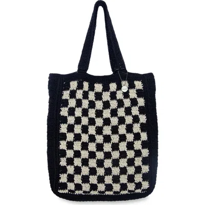 The Sak Lanie Market Tote Hand Crochet Bag In Black