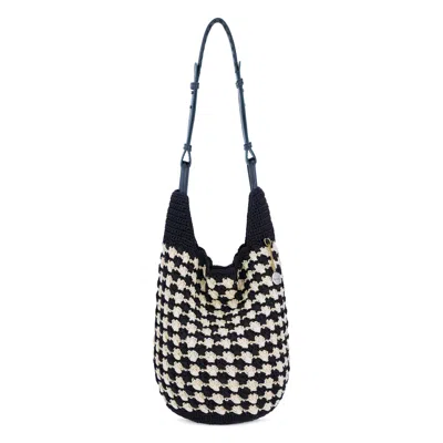 The Sak Los Feliz 120 Hobo In Black Ecru Shell