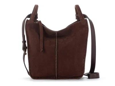 The Sak Los Feliz Leather Crossbody Bag In Mahogany Suede
