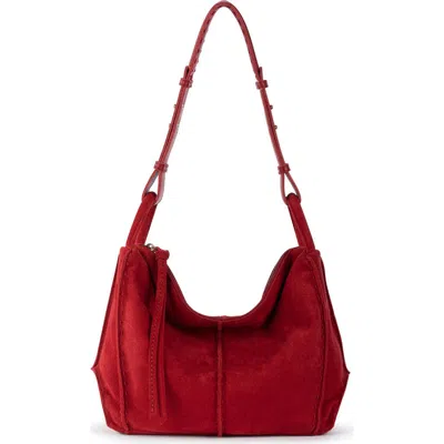 The Sak Los Feliz Hobo Leather Bag In Red
