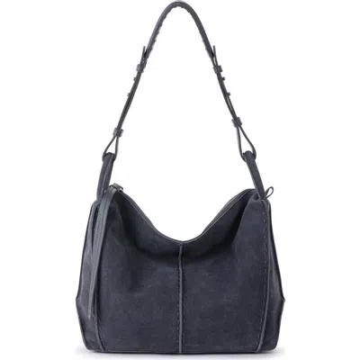 The Sak Los Feliz Hobo Leather Bag In Storm Grey Suede