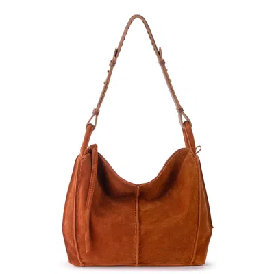 The Sak Los Feliz Hobo In Persimmon Suede