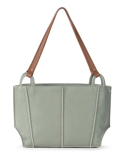 The Sak Los Feliz Large Leather Satchel Handbag In Green
