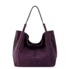 The Sak Los Feliz Large Tote Leather Bag In Purple