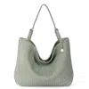 The Sak Los Feliz Large Tote Leather Bag In Green