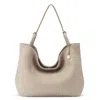 The Sak Los Feliz Large Tote Leather Bag In Neutral