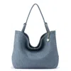 The Sak Los Feliz Large Tote Leather Bag In Blue