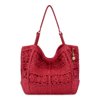 The Sak Los Feliz Large Tote Hand Crochet Bag In Red