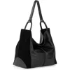 The Sak Los Feliz Tall Tote In Black Suede Block