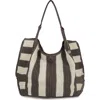 The Sak Los Feliz Large Tote Bag In Mushroom Stripe