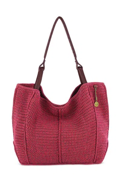 The Sak Los Feliz Large Tote Hand Crochet Bag In Pink