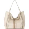 The Sak Los Feliz Large Tote Leather Bag In Gray