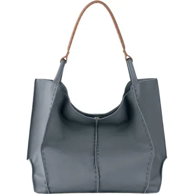 The Sak Los Feliz Large Tote Leather Bag In Gray