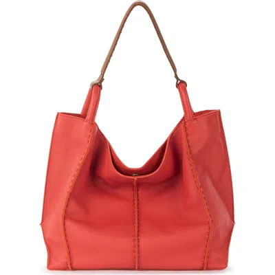The Sak Los Feliz Large Tote Leather Bag In Red