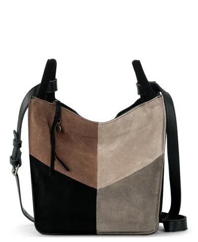 The Sak Los Feliz Leather Crossbody Bag In Neutral Suede Block