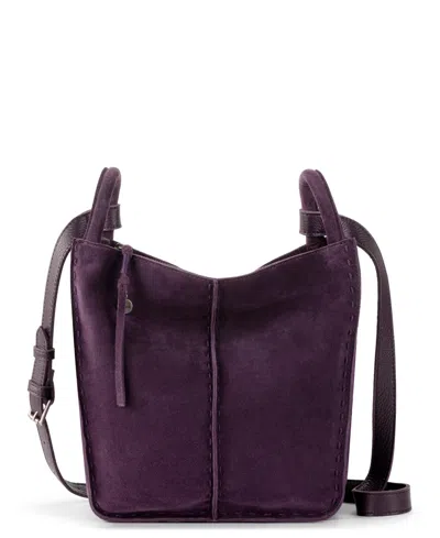 The Sak Los Feliz Leather Crossbody Bag In Aubergine Suede