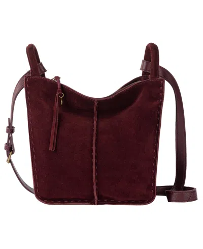 The Sak Los Feliz Leather Medium Crossbody Bag In Black Cherry
