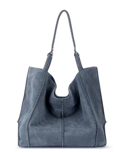 The Sak Los Feliz Leather Tote In Dusty Blue