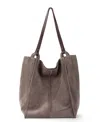 The Sak Los Feliz Leather Tote In Mushroom Suede