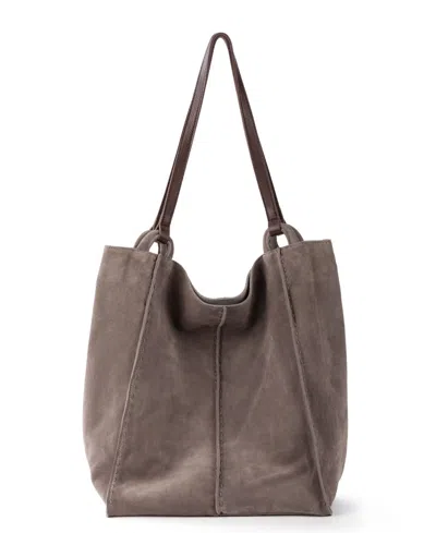 The Sak Los Feliz Leather Tote In Mushroom Suede