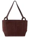 The Sak Los Feliz Leather Zipper Satchel Bag In Brown