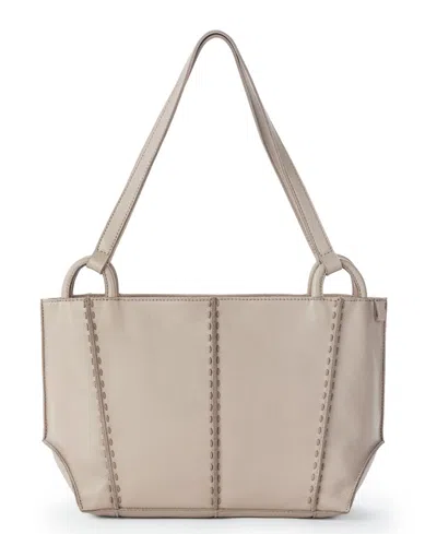 The Sak Los Feliz Leather Zipper Satchel Bag In Sand