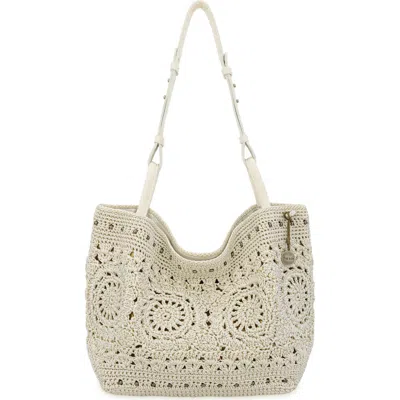 The Sak Los Feliz Medium Crochet Tote Bag In Neutral