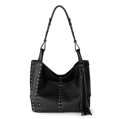 The Sak Los Feliz Medium Tote In Black Silver Stud