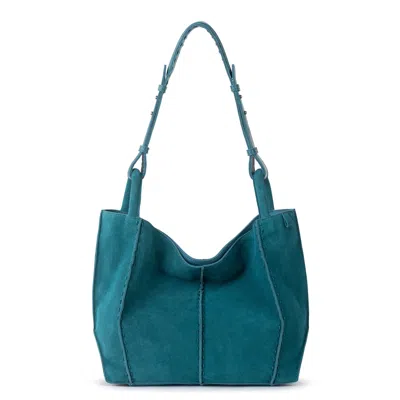The Sak Los Feliz Medium Tote In Deep Teal Suede