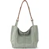 The Sak Los Feliz Medium Tote Leather Bag In Green