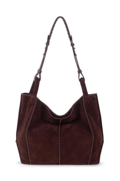 The Sak Los Feliz Medium Tote Leather Bag In Mahogany Suede