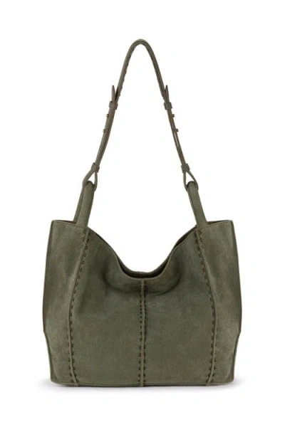 The Sak Los Feliz Medium Tote Leather Bag In Moss Suede