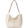 The Sak Los Feliz Medium Tote Leather Bag In Neutral