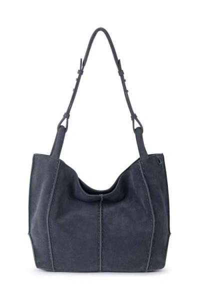 The Sak Los Feliz Medium Tote Leather Bag In Storm Grey Suede