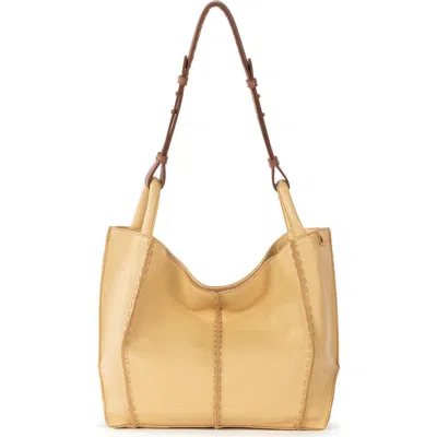 The Sak Los Feliz Medium Tote Leather Bag In Yellow