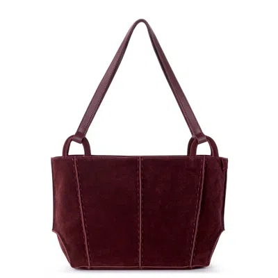 The Sak Los Feliz Satchel In Black Cherry Suede