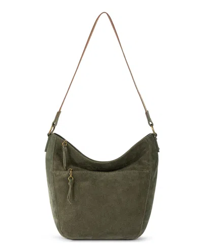 The Sak Lucia Leather Hobo Bag In Moss Suede