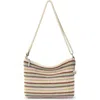 The Sak Lumi Covertible Crossbody Bag In Pink Multi Stripe