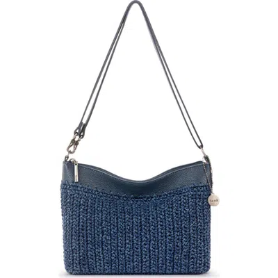 The Sak Lumi Covertible Crossbody Hand Crochet Bag In Blue