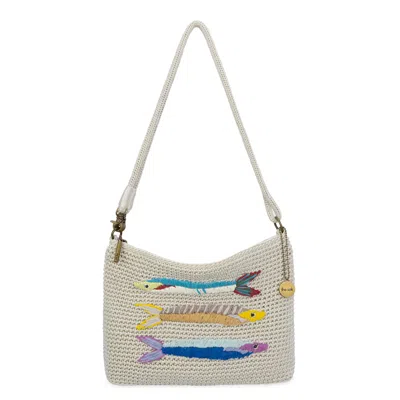 The Sak Lumi Covertible Crossbody Hand Crochet Bag In Gray