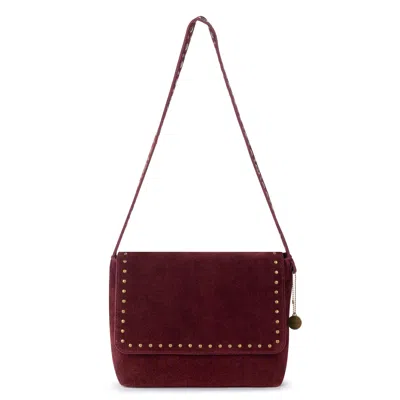 The Sak Marlow Flap Shoulder Bag In Burgundy