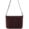 The Sak Melrose Crossbody In Mahogany Suede